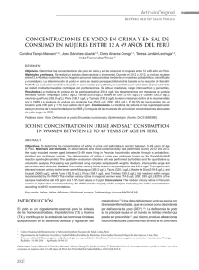 Iodine concentration in urine and salt consumption in women