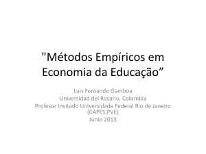 Métodos Empíricos en Economía de la Educación