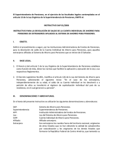 SAP 01-2006 Para la devolución de saldo de la Cuenta Individual