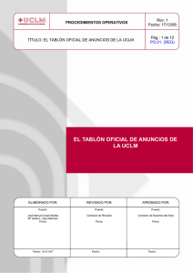 el tablón oficial de anuncios de la uclm - Universidad de Castilla