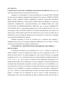 INC-APEL-52-3 CAMARA DE LO CIVIL DE LA PRIMERA SECCIÓN