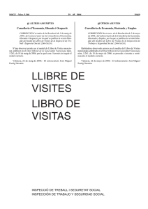 LLIBRE DE VISITES LIBRO DE VISITAS