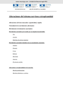 Alteraciones del sistema nervioso extrapiramidal