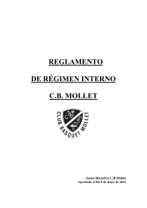 reglamento de régimen interno cb mollet