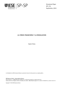 La Crisis Financiera y la Regulación