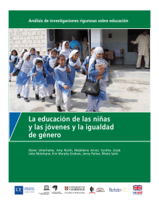 La educación de las niñas y las jóvenes y la igualdad de