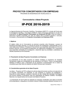 Bases IP-PCE 2016-2019 - Agencia Nacional de Promoción