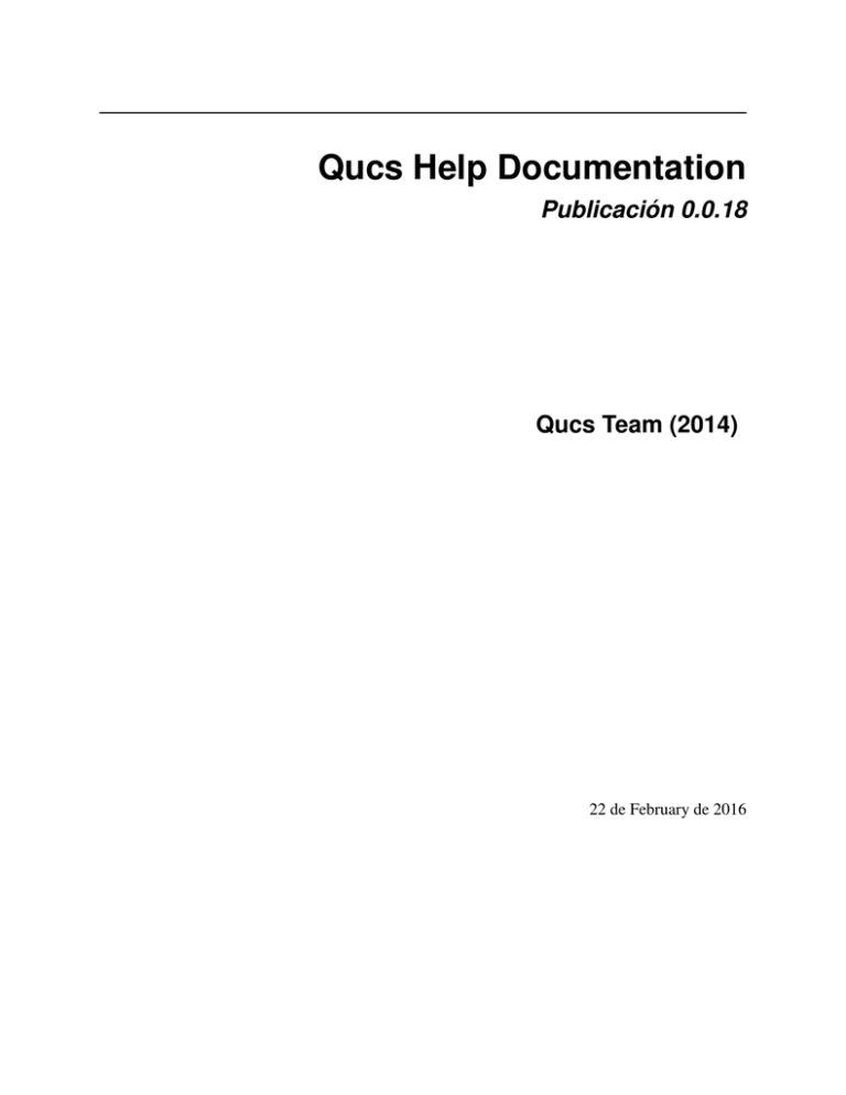 Qucs Help Documentation