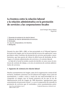 La frontera entre la relación laboral y la relación administrativa en la