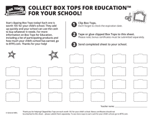 collect box tops for education™ for your school!