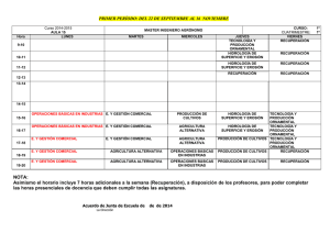 NOTA: Asimismo el horario incluye 7 horas adicionales a la semana