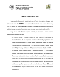 Certificación 10-13 - Recinto Universitario de Mayagüez