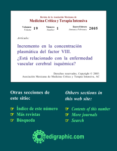 Incremento en la concentración plasmática del