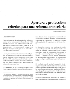 Apertura y protección: criterios para una reforma arancelaria