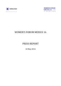 WOMENsS FORUM MEXICO 16 PRESS REPORT