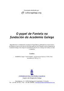 O papel de Fontela na fundación da Academia Galega