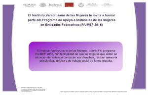 PAIMEF 2016 - Instituto Veracruzano de las Mujeres