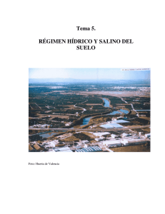 Tema 5. RÉGIMEN HÍDRICO Y SALINO DEL SUELO