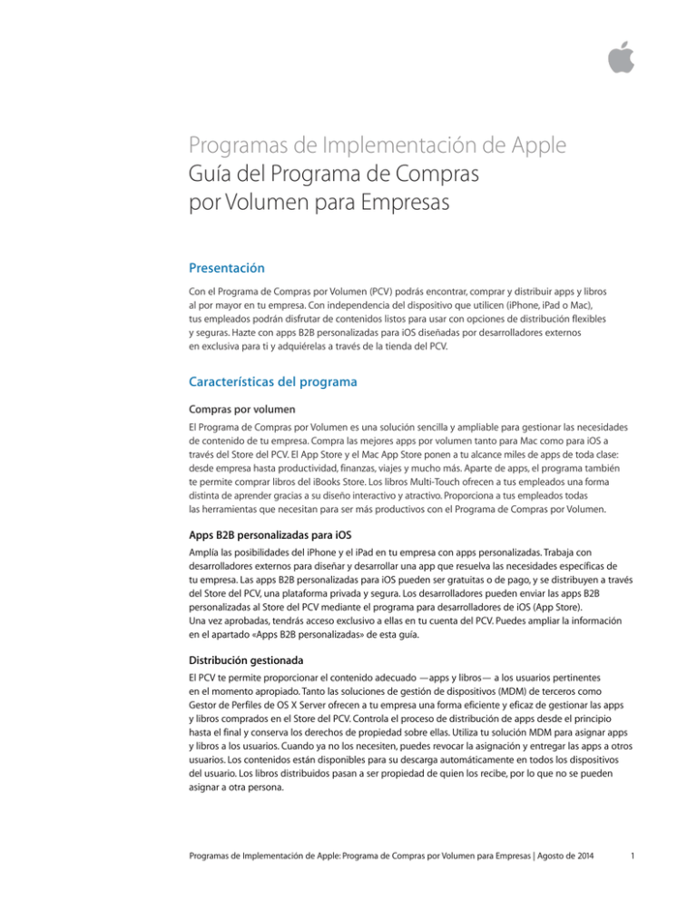 Guía del Programa de Compras por Volumen para Guía del Programa de Compras por Volumen para