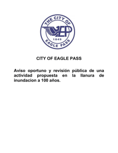 CITY OF EAGLE PASS Aviso oportuno y revisión pública de una