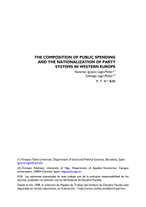 THE COMPOSITION OF PUBLIC SPENDING AND THE