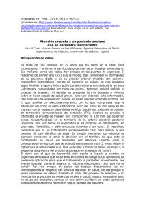 Atención a un paciente anciano que se encuentra inconsciente