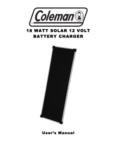 18 watt solar 12 volt battery charger