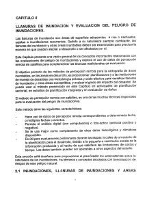 CAPITULO ll LLANURAS DE ÍNUNDACION Y EVALUACIÓN DEL