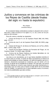 Judíos y conversos en las crónicas de los Reyes de Castilla - e