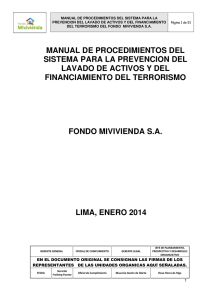 Manual de procedimientos del SPLAFT, aprobado por AD Nº 02