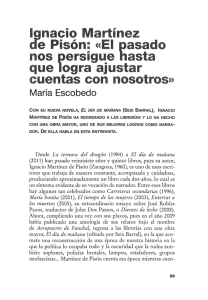 pdf Ignacio Martínez de Pisón: "El pasado nos persigue hasta que
