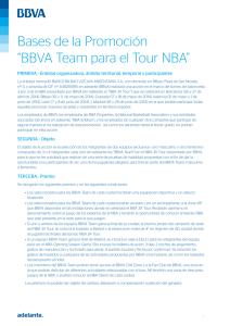Bases de la promoción "BBVA Team para el Tour NBA"