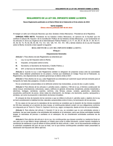 Reglamento de la Ley del Impuesto sobre la Renta