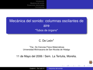 Mecánica del sonido: columnas oscilantes de aire