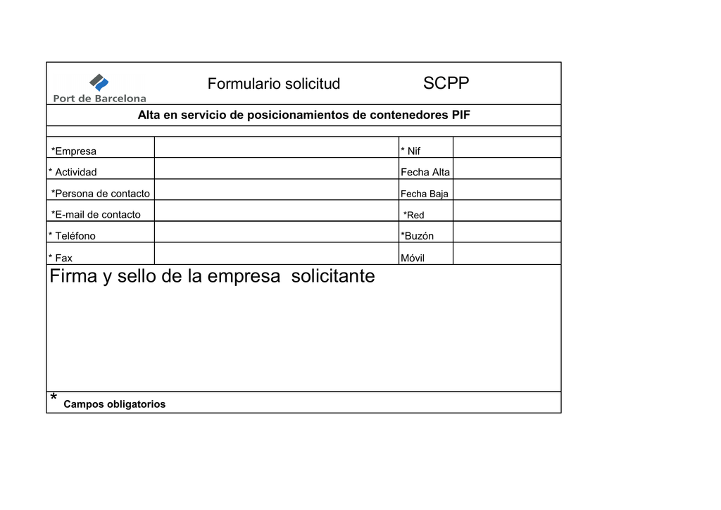 Firma Y Sello De La Empresa Solicitante