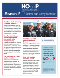 Measure P – A Drastic and Costly Measure