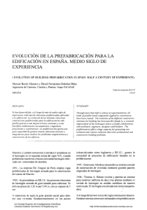Evoluci&oacute;n de la prefabricaci&oacute;n para la edificaci&oacute;n en Espa&ntilde;a. Medio