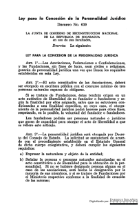 Decreto 639 - Ley para la Concesión de la Personalidad Jurídica