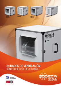 Unidades de ventilación con perfilería de aluminio