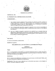 reglamento de la ley de acceso a la informacin publica