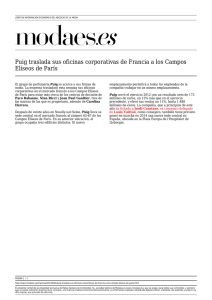 Puig traslada sus oficinas corporativas de Francia a los Campos