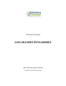 LOS GRANDES PENSADORES - Biblioteca Virtual Universal