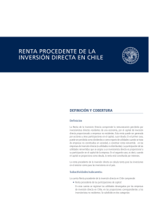 renta procedente de la inversión directa en chile