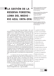 la gestión de la reserva forestal loma del medio