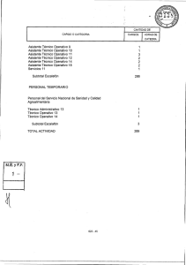 CARGO O CATEGORIA CANTIDAD DE CARGOS HORAS DE