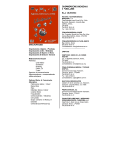 ORGANIZACIONES INDIGENAS Y POPULARES