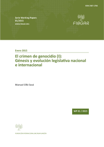 El crimen de genocidio (I): Génesis y evolución legislativa