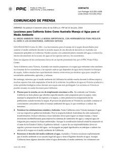 Press Release (in Spanish) - Public Policy Institute of California