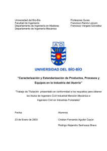 &ldquo;Caracterizaci&oacute;n y Estandarizaci&oacute;n de Productos, Procesos y