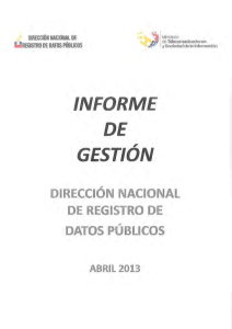 direccion nacional de - Dirección Nacional de Registro de Datos